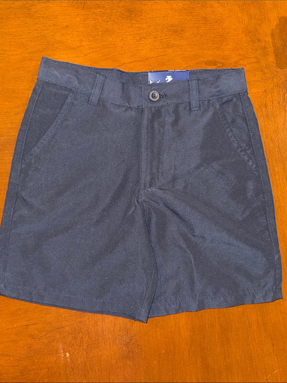 Izod Navy Kids Flat Front Shorts